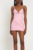 Sheath-Column Mini Polyester Cocktia Wedding Guest Dresses 726062584434 - COCOMELODY