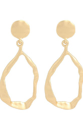 Drop shape striking surface stylish simple atmospheric earrings 676473740910 - COCOMELODY