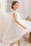 Ball-Gown One Shoulder Tulle High-Low Flower Girl Dresses 797125420828 - COCOMELODY