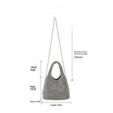 Diamond-encrusted and diamond-filled tote bucket dinner bag 819045946412 - COCOMELODY