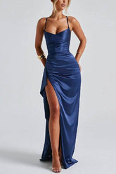 Sheath Maxi Knitted Semi Formal Wedding Guest Dresses 856076148956 - COCOMELODY