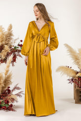 A-Line Sweep Luxe Satin Bridesmaid Dress Formal Dresses CB0508 - COCOMELODY