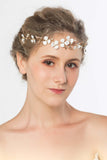 Alloy Headbands with Pearls Flower CH0377 - COCOMELODY