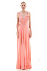 Sheath Floor Length Knitted Bridesmaid Dress COEF16001PS - COCOMELODY