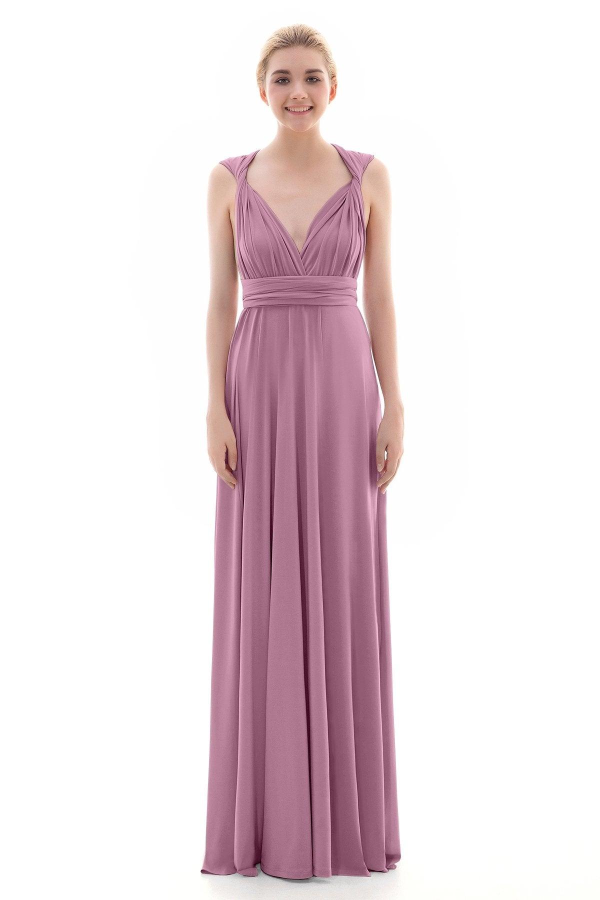 Sheath Floor Length Knitted Bridesmaid Dress COEF16001CR - COCOMELODY