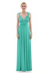 Sheath Floor Length Knitted Bridesmaid Dress COEF16001PS - COCOMELODY