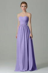 Sheath Floor Length Chiffon Bridesmaid Dress COZF1500C - COCOMELODY