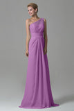Sheath Sweep Train Lace/Chiffon Bridesmaid Dress COZK16004CR - COCOMELODY