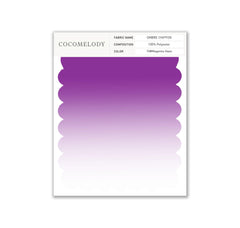 Ombre Chiffon Fabric Swatch in Single Color SWCR17001 - COCOMELODY