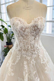 A-Line Chapel Train Sparkle Tulle Wedding Dress CW3004 - COCOMELODY