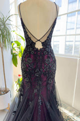 Trumpet-Mermaid Court Train Lace Tulle Wedding Dress CW3008 - COCOMELODY