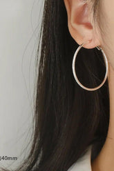 Round hoop earrings 810056657479 - COCOMELODY