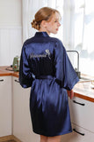 Personalized Bride Bridesmaid Robes Sexy Satin Robes 612191267008 - COCOMELODY