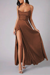 A-line Maxi Stretch Formal Evening Dresses 865729646697 - COCOMELODY