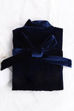 Velvet Knee Length Robe For Bride 600279553765 - COCOMELODY