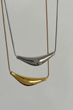 Minimalist Geometric Curved Bar Snake Chain Collarbone Necklace 745243429568