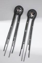 Rhinestone/Tassels Drop Earrings 782231045208 - COCOMELODY