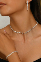 Wedding Earrings/Necklace Jewelry Sets (Set of 3) 844954087931 - COCOMELODY