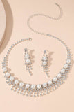 Elegant Pearl/Zircon Wedding Earrings/Necklace Jewelry Sets (Set of 2) 694954276953 - COCOMELODY