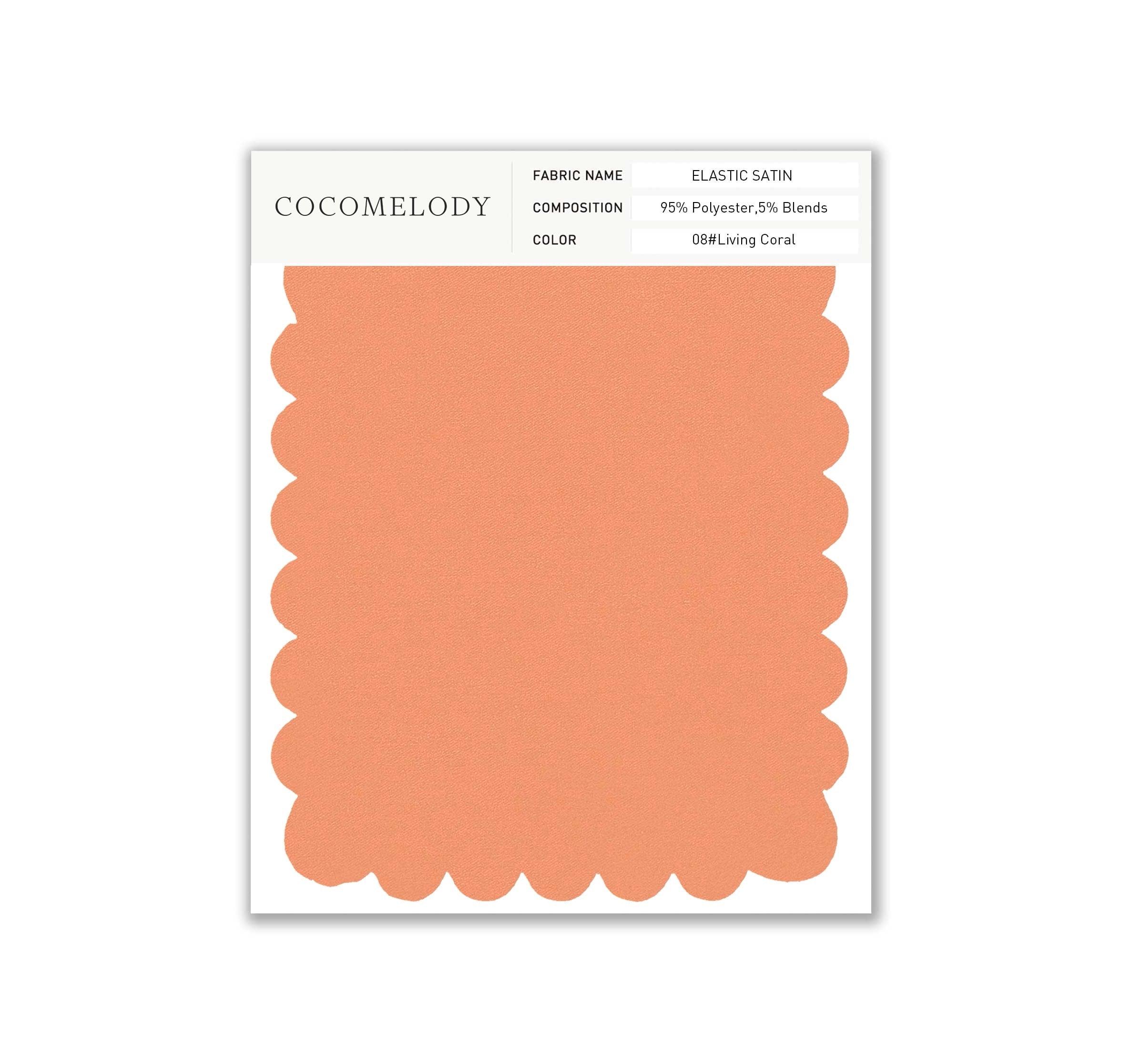 Elastic Satin Fabric Swatch in Single Color SWES16004 - COCOMELODY