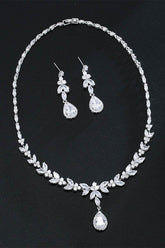Gorgeous Zircon Earrings/Necklace Jewelry Sets (Set of 2) 702305921133 - COCOMELODY