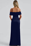A-Line Elastic Silk like Satin Maxi Formal Wedding Guest Dresses B0DRFDHVGZ - COCOMELODY