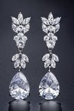 Luxury Teardrop Drop Long Dangle Marquise Leaf Earrings 636326799698