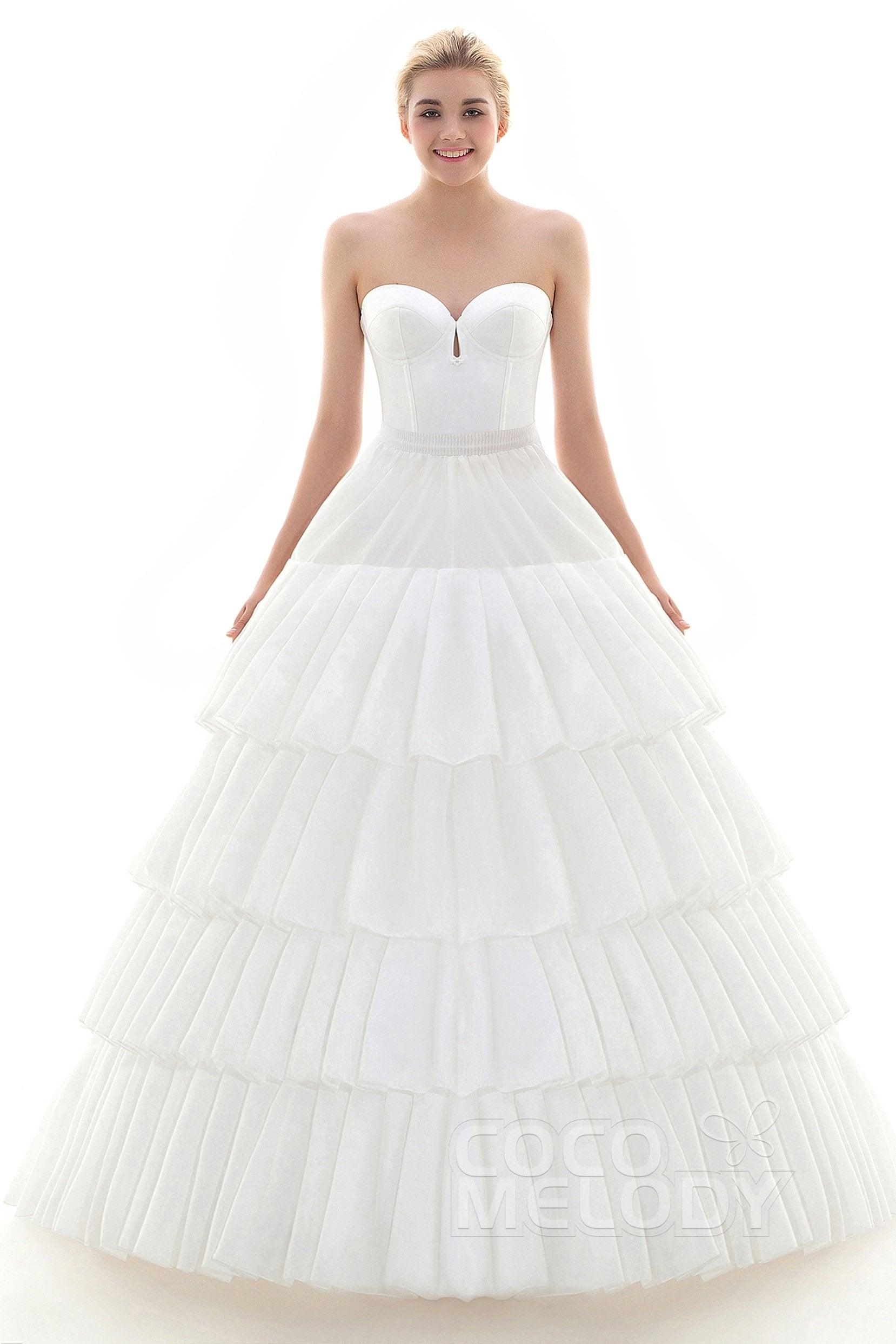 Ball Gown Court Train 4 Hoops Wedding Petticoats CP0016005 - COCOMELODY
