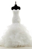 Trumpet-Mermaid Court Train Organza Wedding Dress LD3817 - COCOMELODY