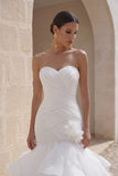 Trumpet-Mermaid Court Train Organza Wedding Dress LD3817