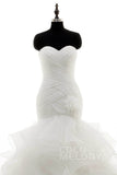 Trumpet-Mermaid Court Train Organza Wedding Dress LD3817 - COCOMELODY