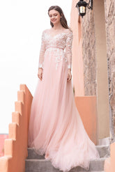 A-Line Court Train Tulle Wedding Dress CW2326 - COCOMELODY