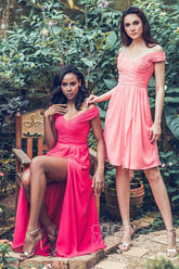 Sheath-Column Knee Length Short Bridesmaid Dress PR3485 - COCOMELODY