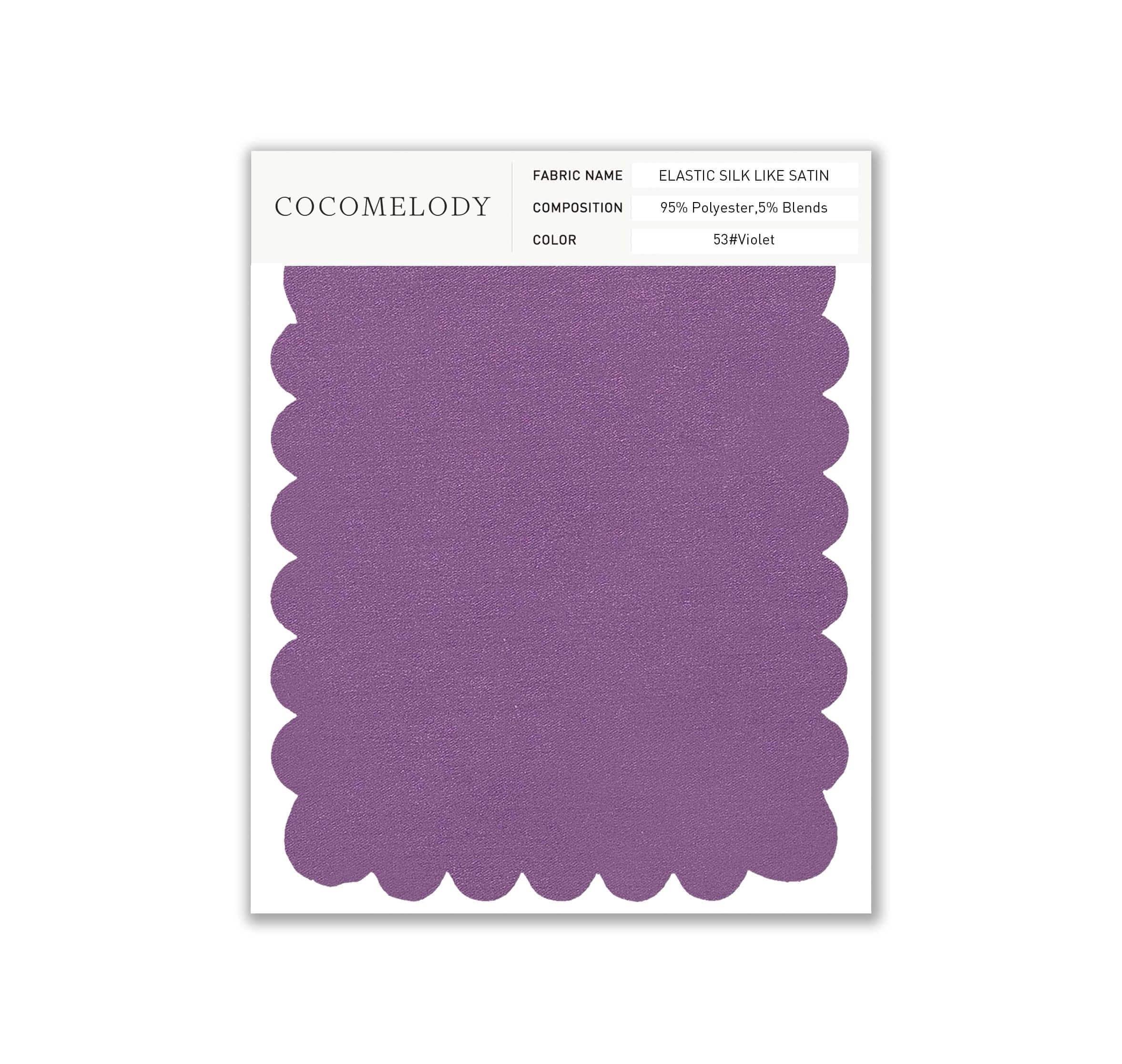 Elastic Silk like Satin Fabric Swatch in Single Color SWSS16005 - COCOMELODY