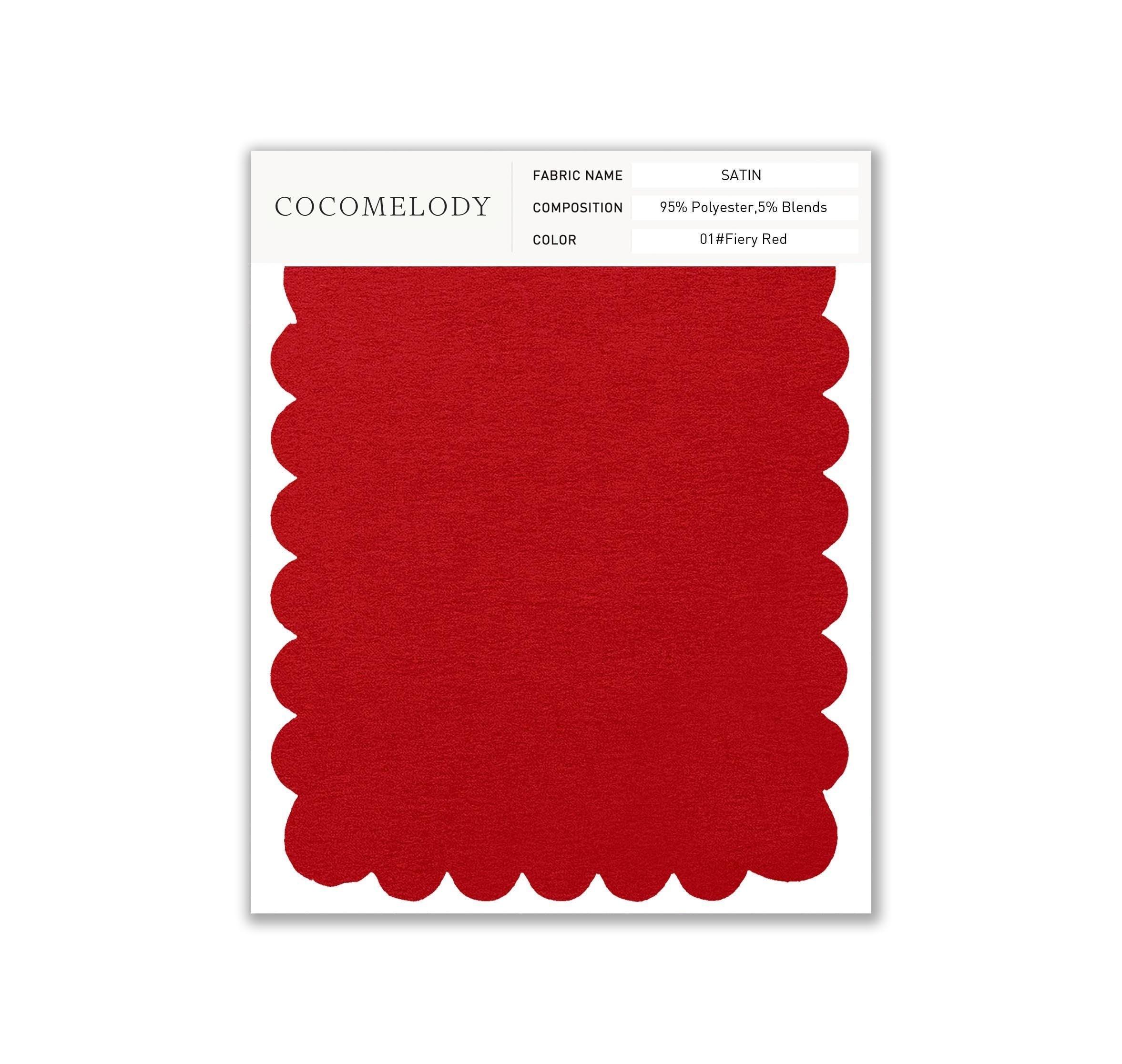 Satin Fabric Swatch in Single Color SWST16003 - COCOMELODY