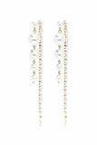 Alloy Earrings with Rhinestone Imitation Pearl CE0117 - COCOMELODY
