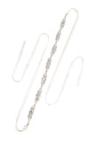 Ribbons Wedding Sash with Rhinestone CC0068 - COCOMELODY