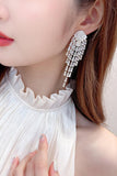 Zircon long tassel earrings 712757587269 - COCOMELODY