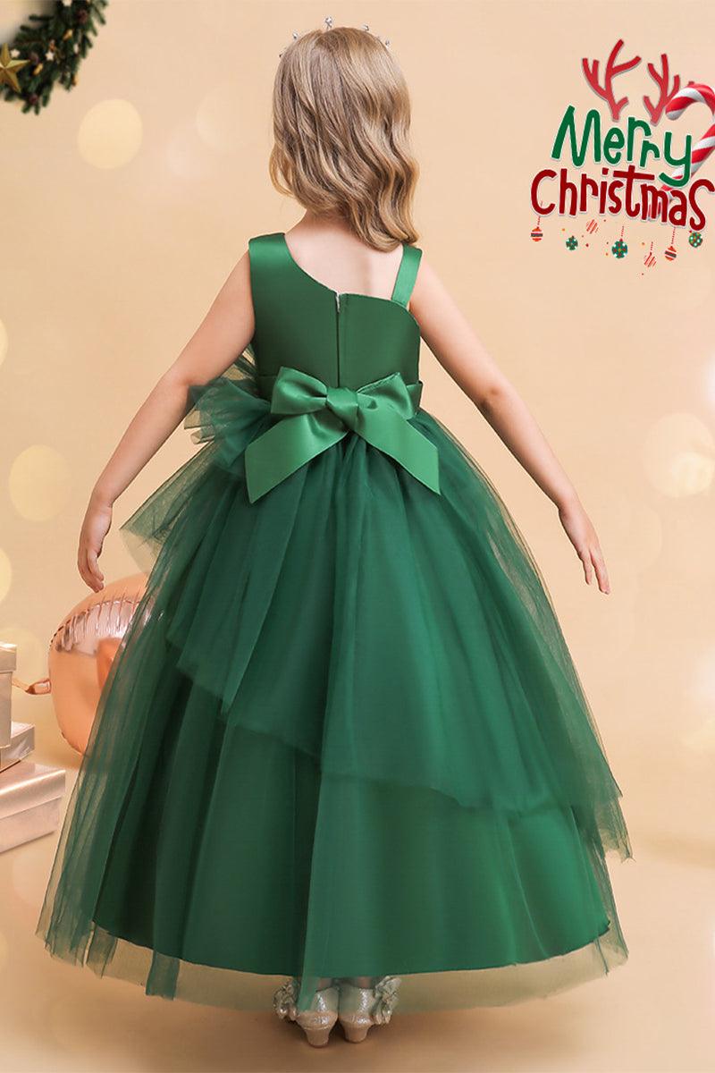 A-Line Maxi Tulle Flower Girl Dress 682982626293 - COCOMELODY