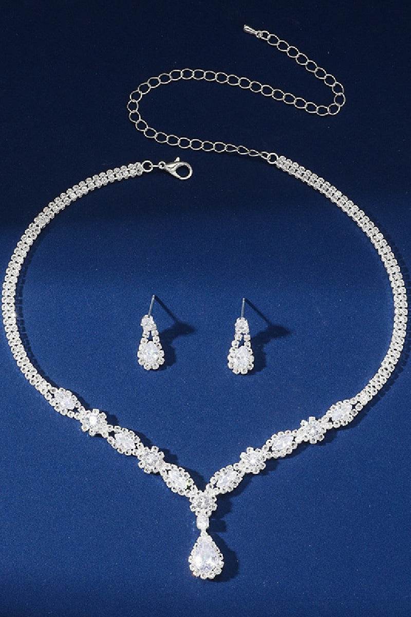 Gorgeous Zircon Earrings/Necklace Jewelry Sets (Set of 2) 737171017097 - COCOMELODY