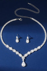 Gorgeous Zircon Earrings/Necklace Jewelry Sets (Set of 2) 737171017097 - COCOMELODY