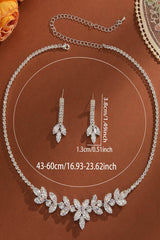Elegant Rhinestone Wedding Earrings/Necklace Jewelry Sets (Set of 2) 896520168926 - COCOMELODY