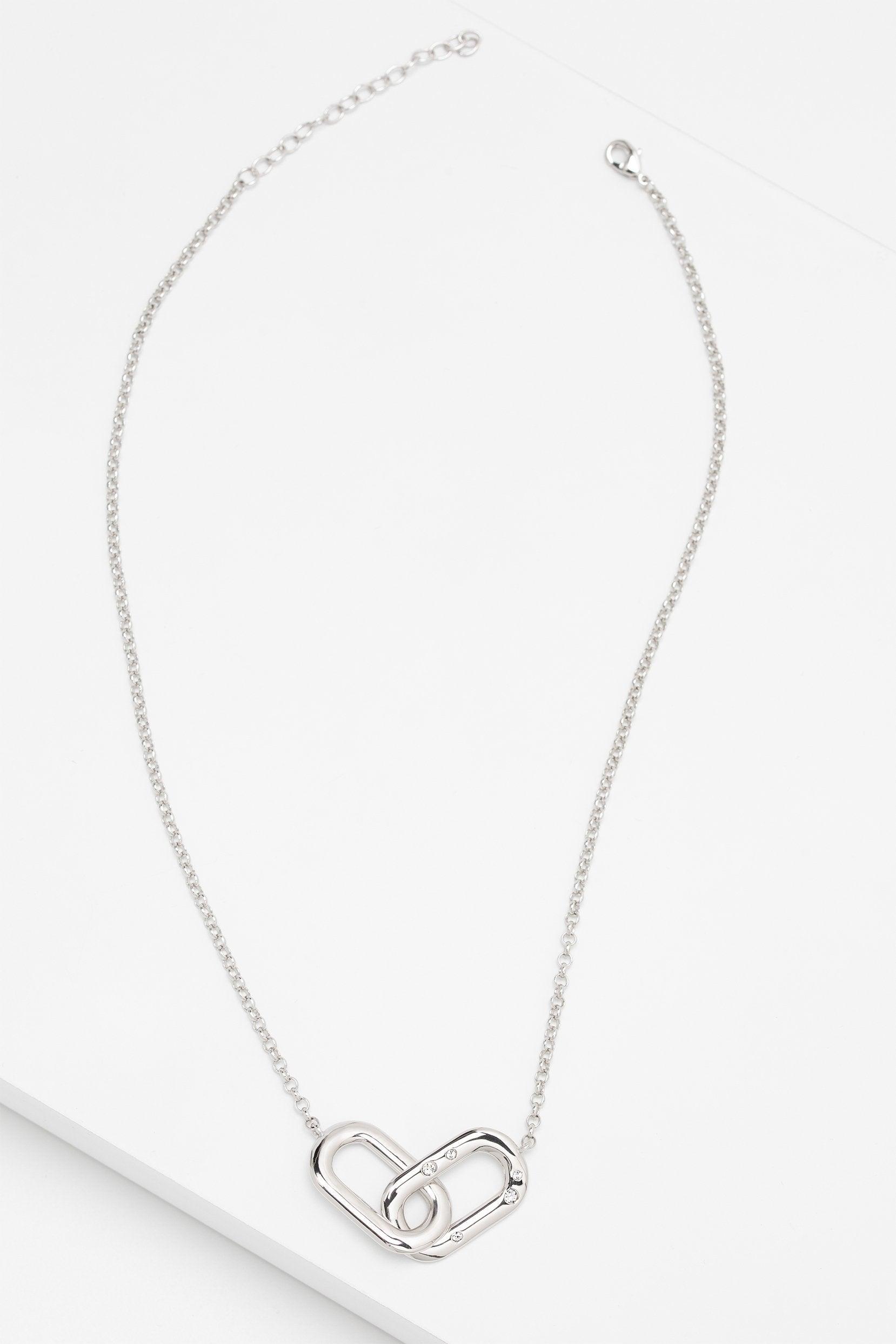 Rhodium plated Necklaces with Crystals CX0012 - COCOMELODY