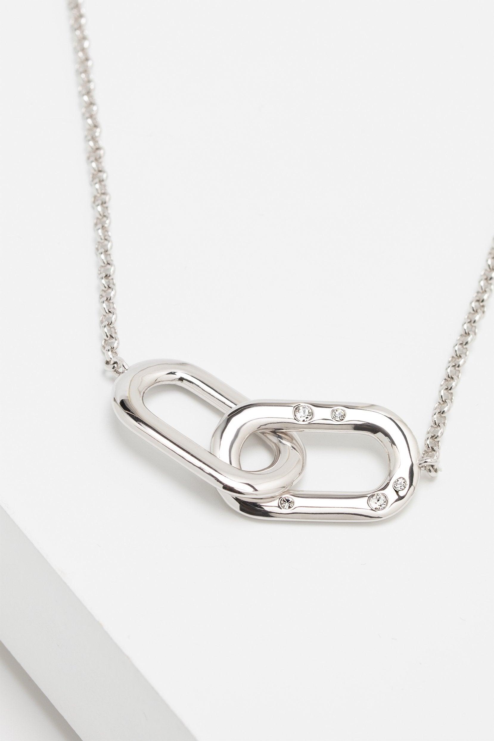Rhodium plated Necklaces with Crystals CX0012 - COCOMELODY
