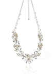Zircon Wedding Necklace and Earrings Jewelry JS17005 - COCOMELODY
