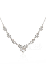 Zircon Wedding Necklace and Earrings Jewelry JS17010 - COCOMELODY