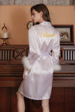 Personalized Bride Bridesmaid Robes Sexy Satin Robes 767772382395 - COCOMELODY