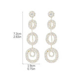 Romantic Rhinestone Dangle Earrings 900594053147 - COCOMELODY