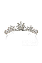 Latest Cubic Zirconia Tiara with Rhinestone CR17007 - COCOMELODY