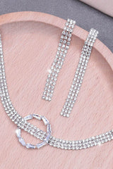 Gorgeous Zircon Earrings/Necklace Jewelry Sets (Set of 2) 776524554011 - COCOMELODY